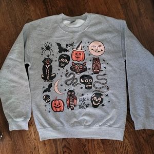 Women's Halloween Crewneck Sweatshirt, sz S